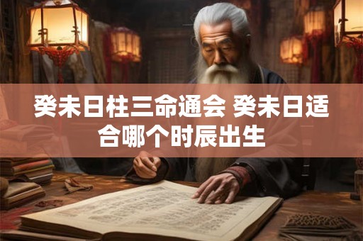 癸未日柱三命通会 癸未日适合哪个时辰出生