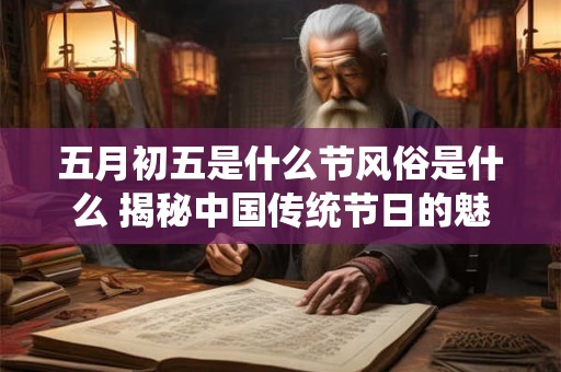 五月初五是什么节风俗是什么 揭秘中国传统节日的魅力与习俗