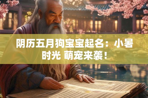 阴历五月狗宝宝起名：小暑时光 萌宠来袭！