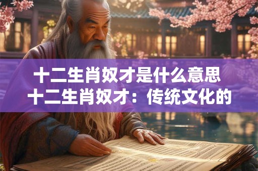 十二生肖奴才是什么意思 十二生肖奴才：传统文化的独特诠释