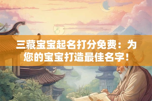 三藏宝宝起名打分免费：为您的宝宝打造最佳名字！