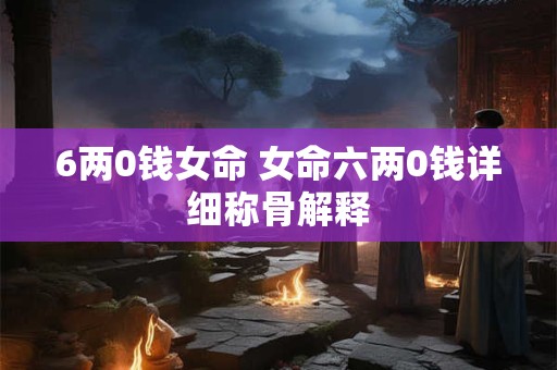 6两0钱女命 女命六两0钱详细称骨解释