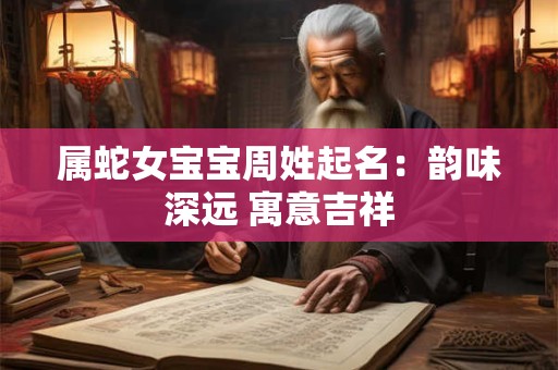 属蛇女宝宝周姓起名：韵味深远 寓意吉祥
