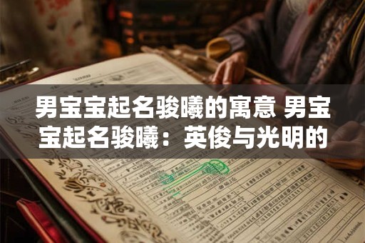 男宝宝起名骏曦的寓意 男宝宝起名骏曦:英俊与光明的寓意 男宝宝起名骏曦的寓意 男宝宝起名骏曦:英俊与光明的寓意