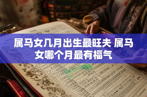 属马女几月出生最旺夫 属马女哪个月最有福气