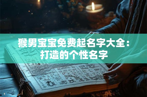 猴男宝宝免费起名字大全：打造的个性名字