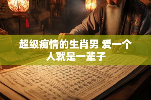 超级痴情的生肖男 爱一个人就是一辈子