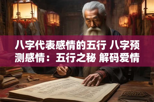 八字代表感情的五行 八字预测感情：五行之秘 解码爱情运势