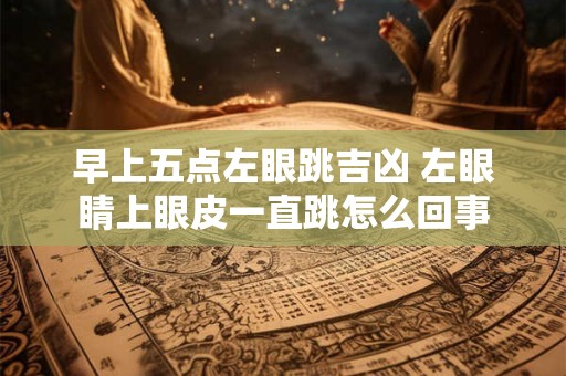 早上五点左眼跳吉凶 左眼睛上眼皮一直跳怎么回事