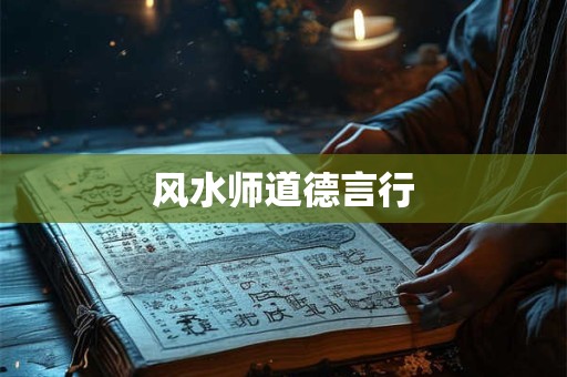 风水师道德言行