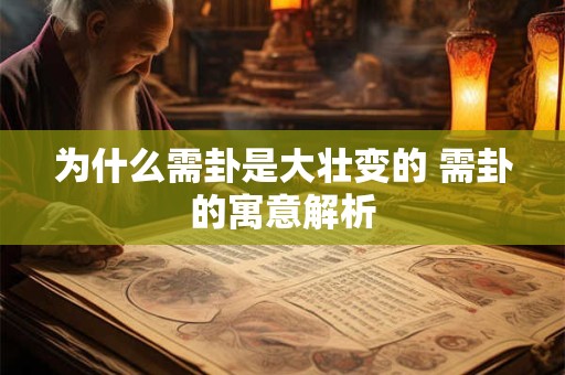 为什么需卦是大壮变的 需卦的寓意解析