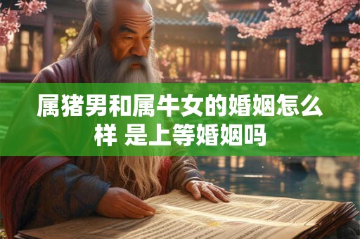 属猪男和属牛女的婚姻怎么样 是上等婚姻吗