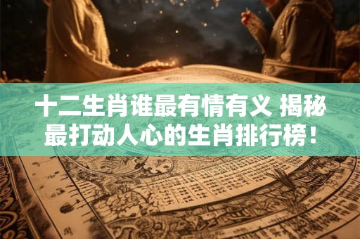 十二生肖谁最有情有义 揭秘最打动人心的生肖排行榜！
