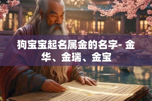 狗宝宝起名属金的名字- 金华、金瑞、金宝