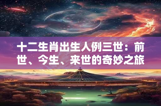 十二生肖出生人例三世：前世、今生、来世的奇妙之旅