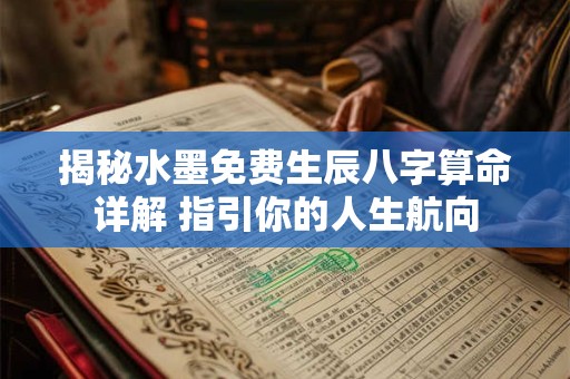 揭秘水墨免费生辰八字算命详解 指引你的人生航向