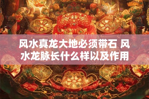 风水真龙大地必须带石 风水龙脉长什么样以及作用