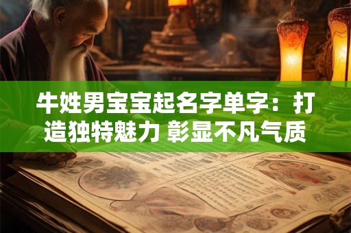 牛姓男宝宝起名字单字：打造独特魅力 彰显不凡气质