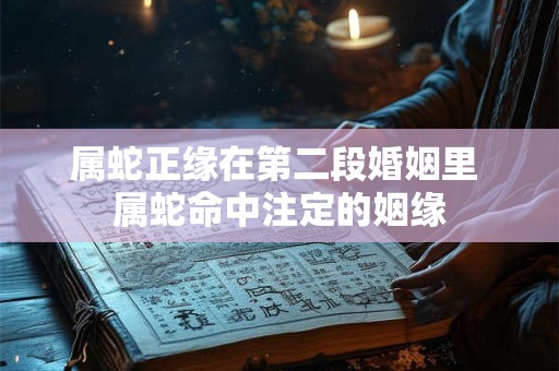 属蛇正缘在第二段婚姻里 属蛇命中注定的姻缘
