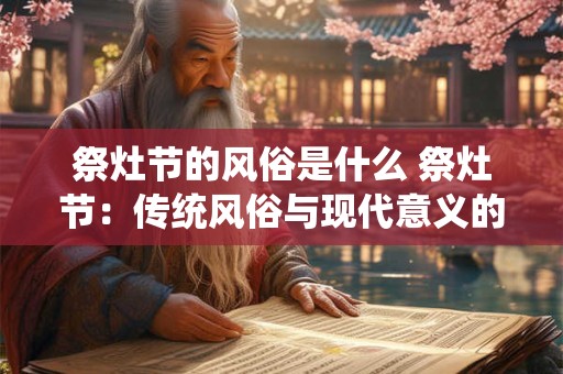 祭灶节的风俗是什么 祭灶节：传统风俗与现代意义的完美结合