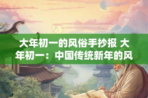 大年初一的风俗手抄报 大年初一：中国传统新年的风俗手抄报