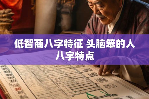 低智商八字特征 头脑笨的人八字特点