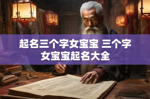 起名三个字女宝宝 三个字女宝宝起名大全