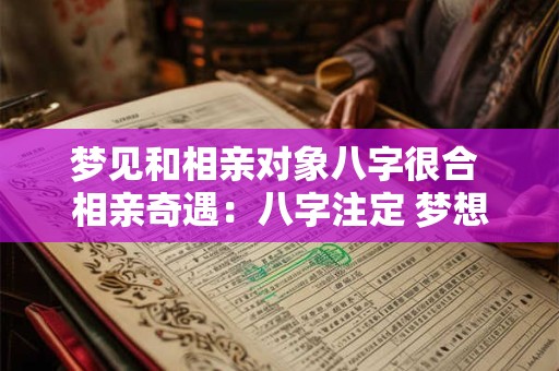 梦见和相亲对象八字很合 相亲奇遇：八字注定 梦想成真