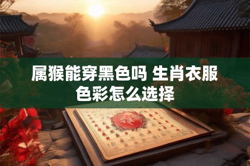 属猴能穿黑色吗 生肖衣服色彩怎么选择