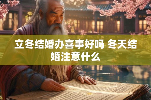 立冬结婚办喜事好吗 冬天结婚注意什么