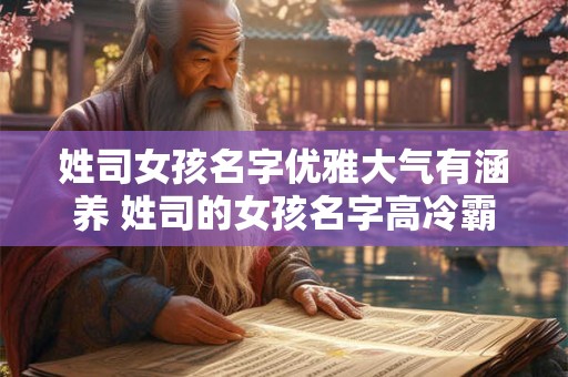 姓司女孩名字优雅大气有涵养 姓司的女孩名字高冷霸气