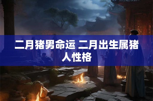 二月猪男命运 二月出生属猪人性格
