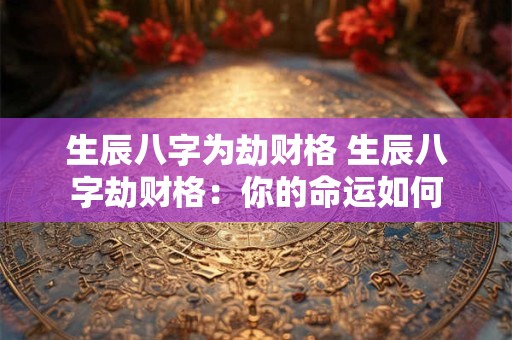 生辰八字为劫财格 生辰八字劫财格：你的命运如何
