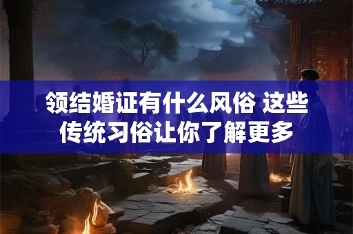 领结婚证有什么风俗 这些传统习俗让你了解更多