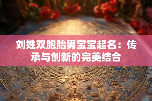 刘姓双胞胎男宝宝起名：传承与创新的完美结合