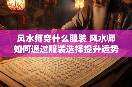 风水师穿什么服装 风水师如何通过服装选择提升运势