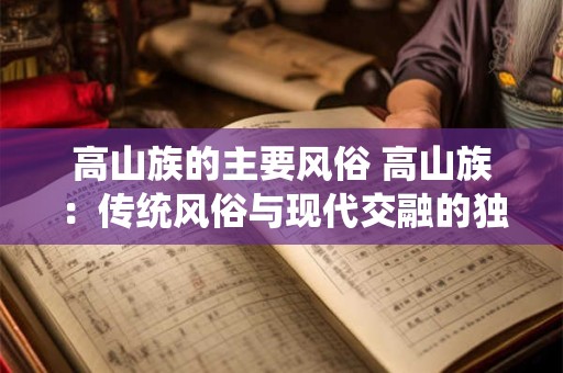 高山族的主要风俗 高山族：传统风俗与现代交融的独特文化