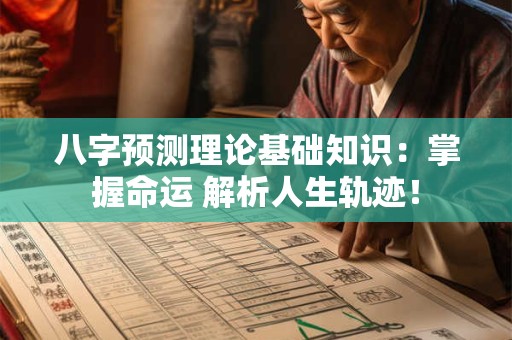 八字预测理论基础知识：掌握命运 解析人生轨迹！