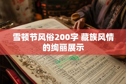 雪顿节风俗200字 藏族风情的绚丽展示