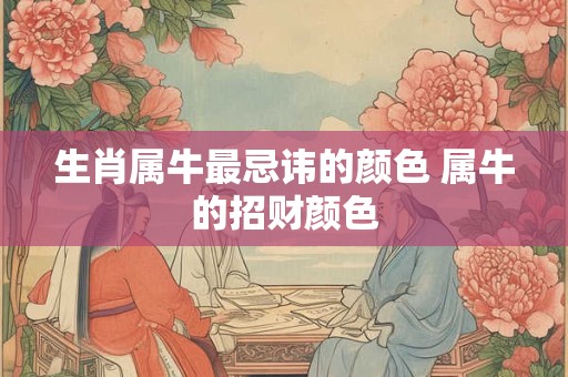 生肖属牛最忌讳的颜色 属牛的招财颜色