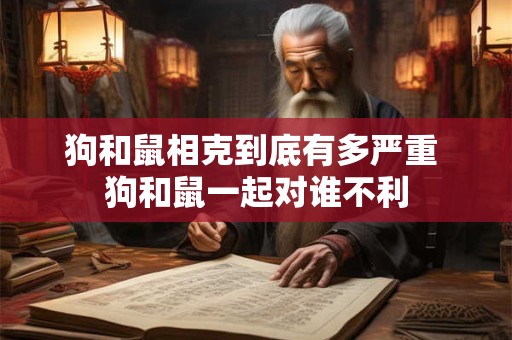 狗和鼠相克到底有多严重 狗和鼠一起对谁不利