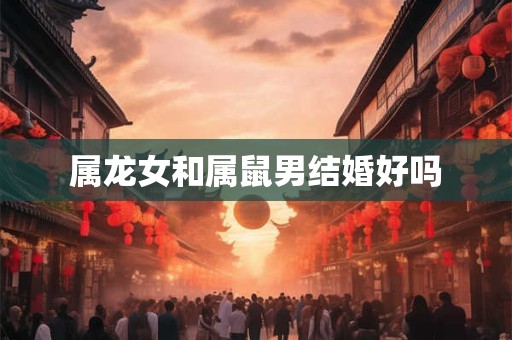 属龙女和属鼠男结婚好吗
