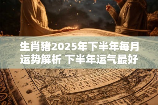 生肖猪2025年下半年每月运势解析 下半年运气最好的月份