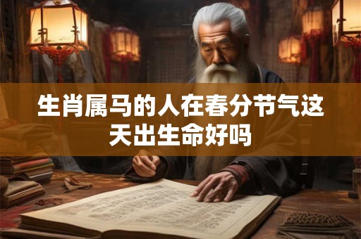 生肖属马的人在春分节气这天出生命好吗