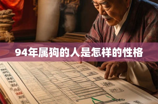 94年属狗的人是怎样的性格
