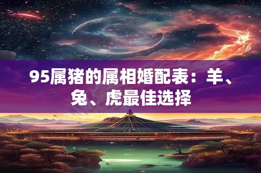 95属猪的属相婚配表：羊、兔、虎最佳选择