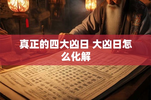 真正的四大凶日 大凶日怎么化解