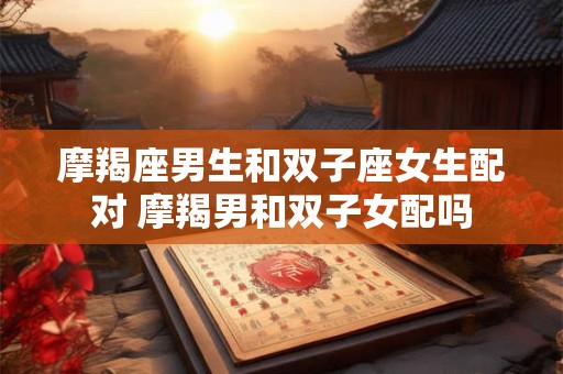 摩羯座男生和双子座女生配对 摩羯男和双子女配吗