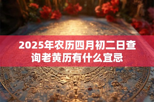 2025年农历四月初二日查询老黄历有什么宜忌