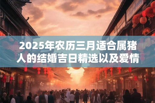 2025年农历三月适合属猪人的结婚吉日精选以及爱情运势解析 2025年农历三月适合属猪人的结婚吉日精选以及爱情运势解析